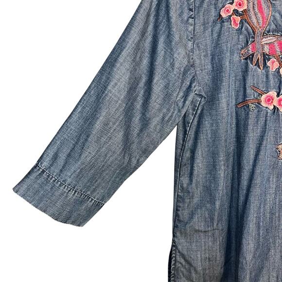 Soft Surroundings Embroidered Chambray Dress/Tunic Size XS - Picture 6 of 9
